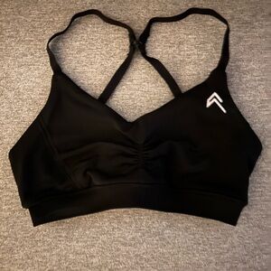 Oner Active Black Sports Bra with White Accent